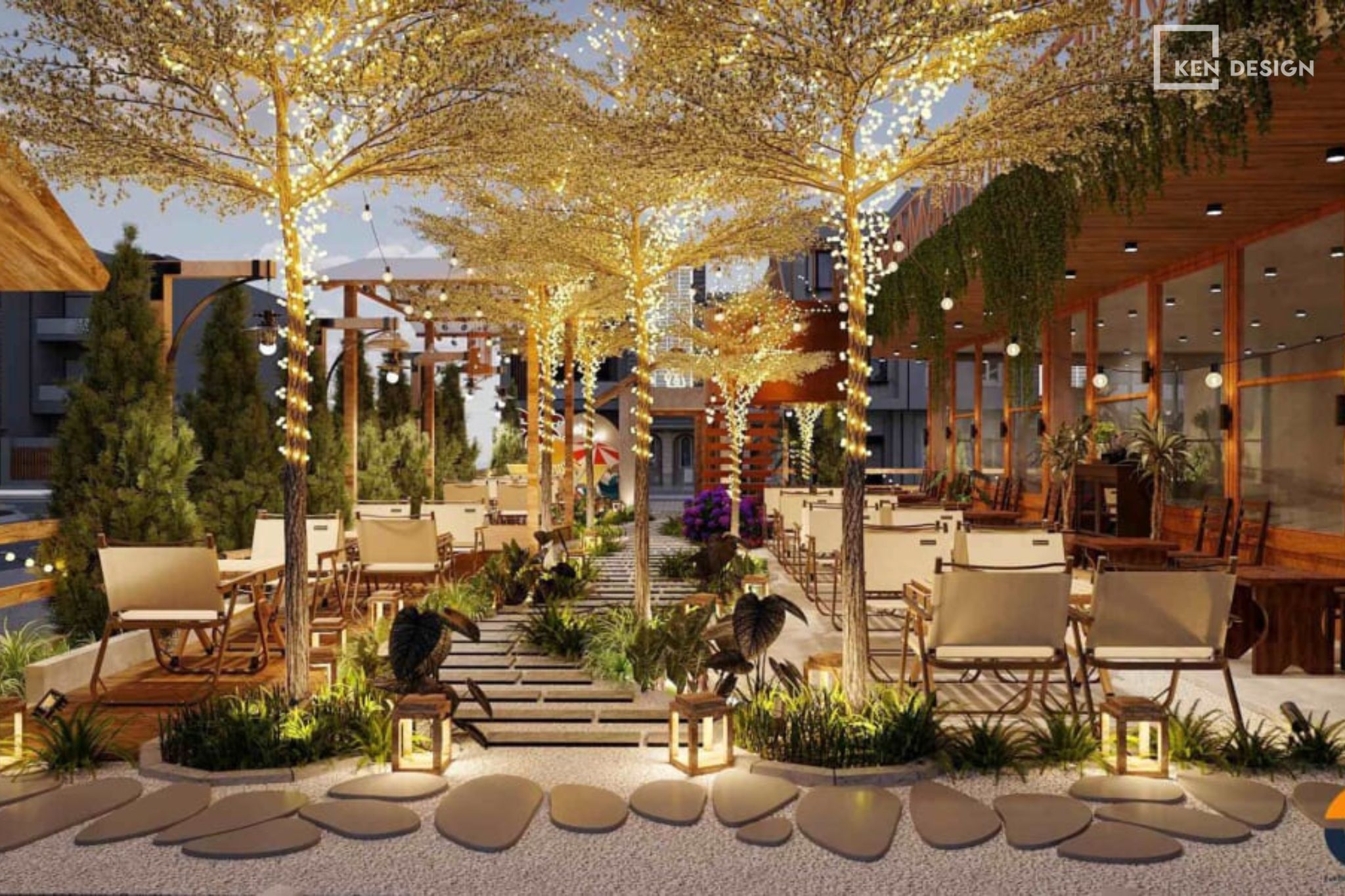 Thiết kế quán cafe sân vườn phong cách Đà Lạt